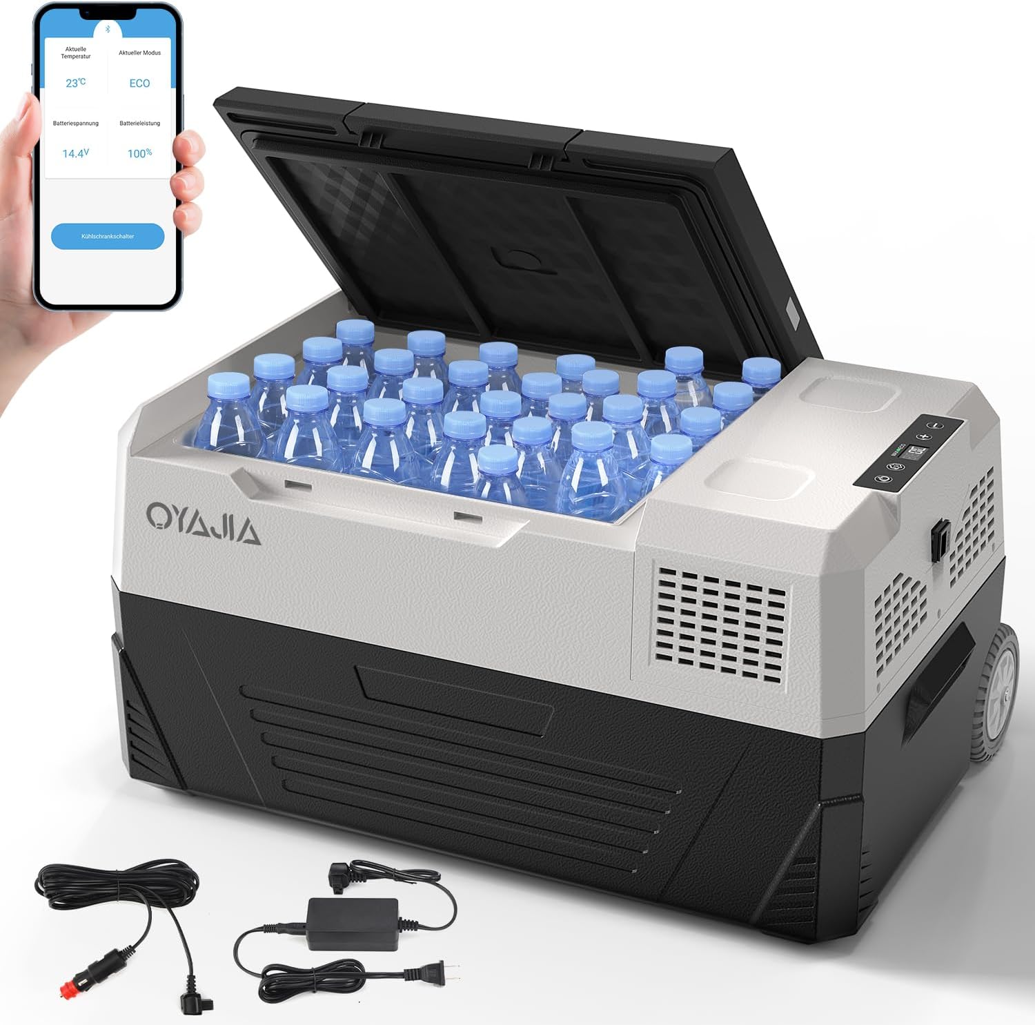 Vortex™ | 38L Portable Car Fridge Freezer – Dual Power, APP Control, -20℃ to 20℃
