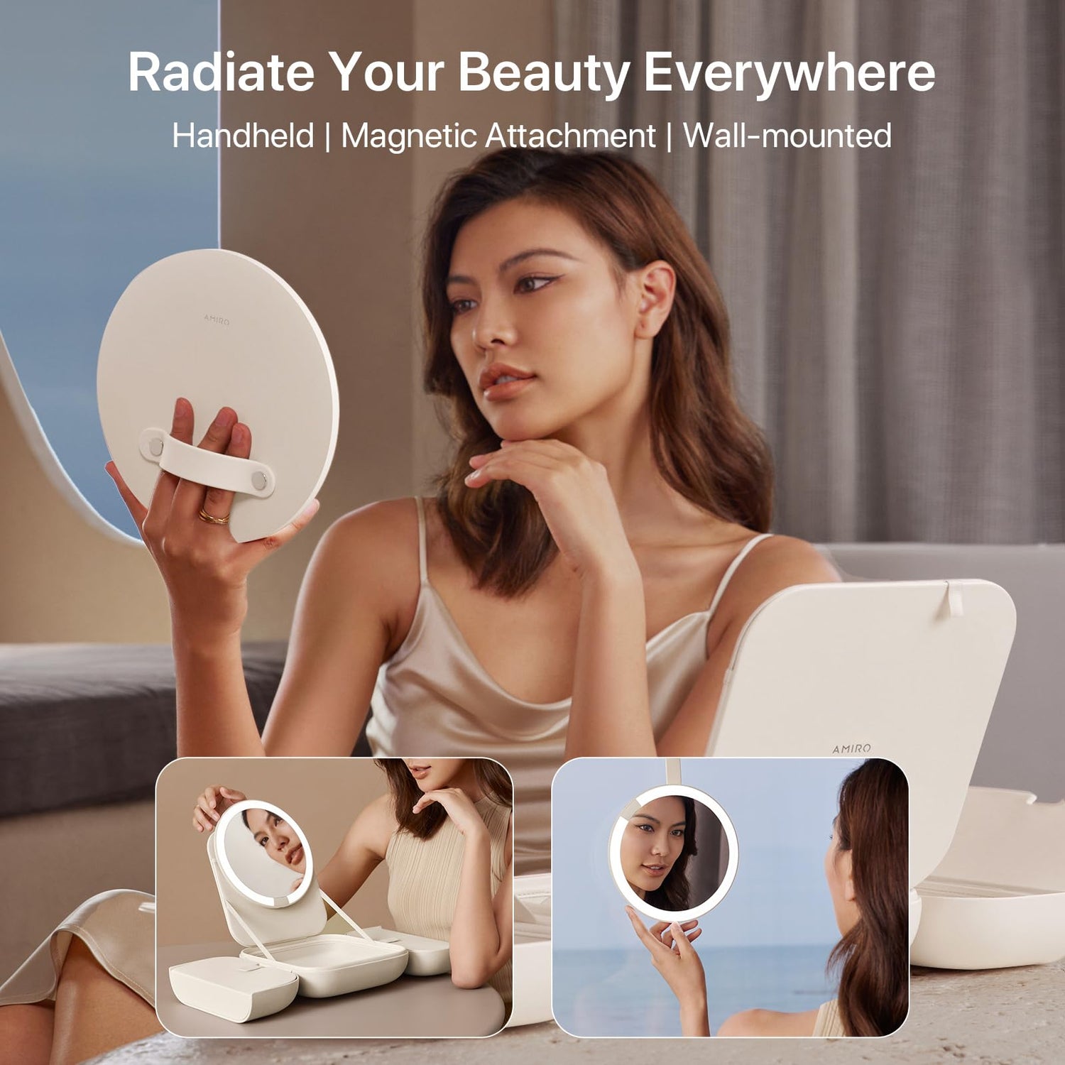 Glamix™ | Portable Makeup Mirror with Case – Convenient for Daily Use