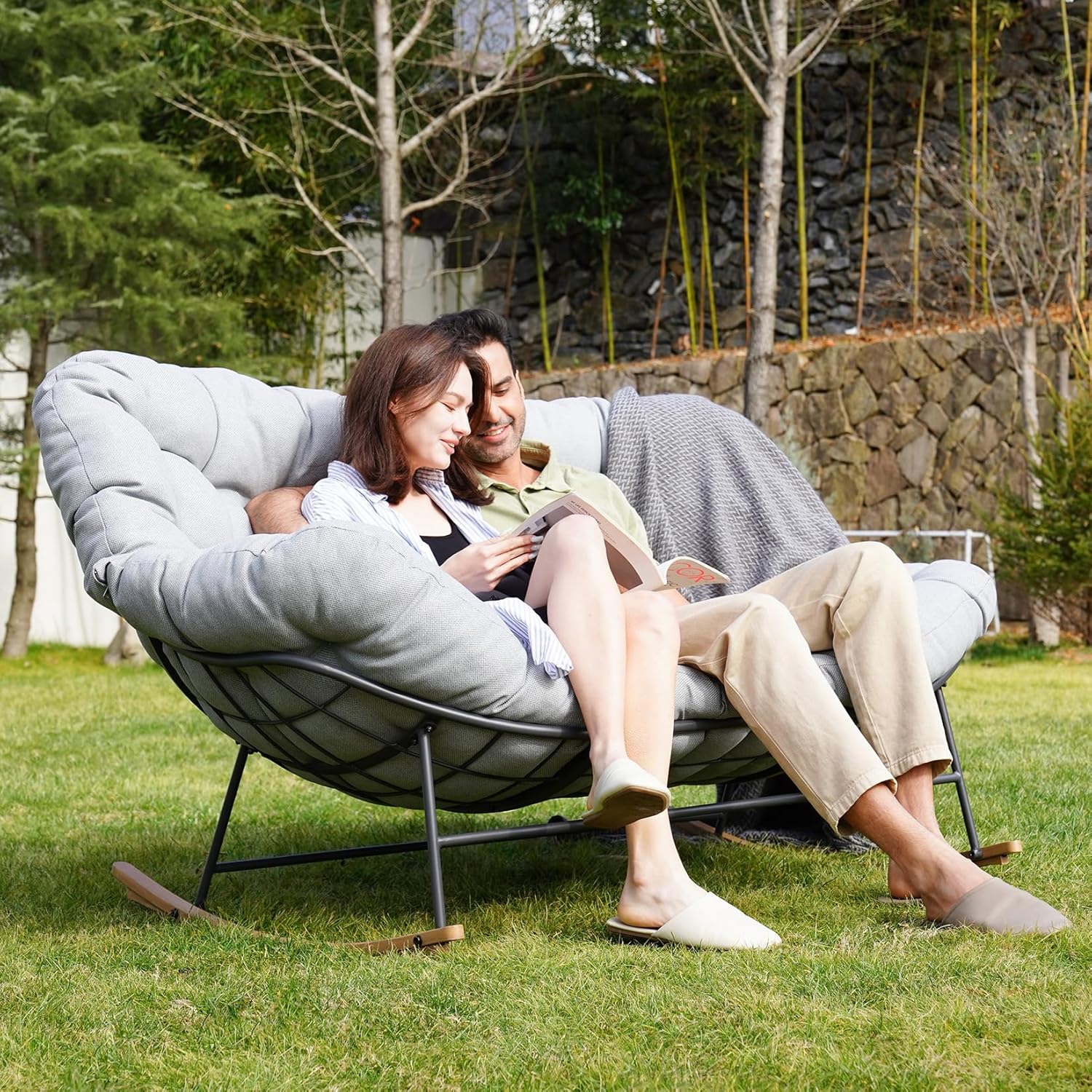Velvora™ | Double Egg Chair – Extra-Large & Cozy