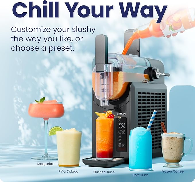 Slusvia™ | Ice-Free Slushy Maker – 6 Programs & Self-Cleaning