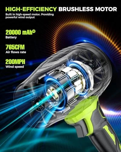Airix™ | Leaf Blower – 500,000 RPM, Lightweight Handle & Fast Charging